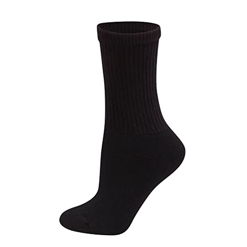 Minimalist Black Hanes Women's Crew Sock, Pack of 10 Dress Casual Socks, Black, 9 11 US