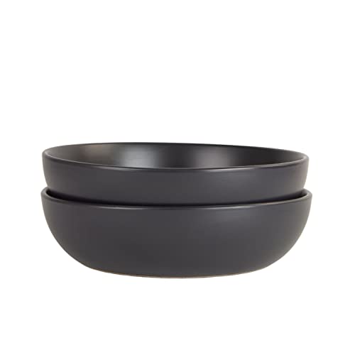 Minimalist Black 9"/48oz Serving Bowls, Set of 2