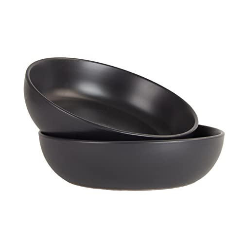 Minimalist Black 9"/48oz Serving Bowls, Set of 2
