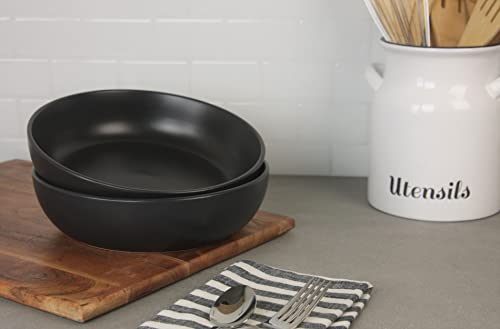 Minimalist Black 9"/48oz Serving Bowls, Set of 2
