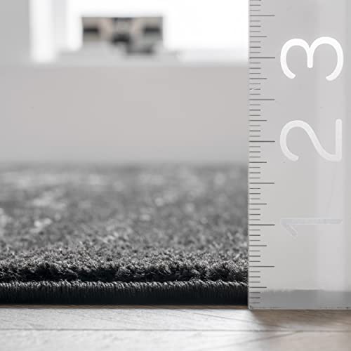 Minimalist Black Soft Vintage Area Rug, Multiple Size + Shape Options