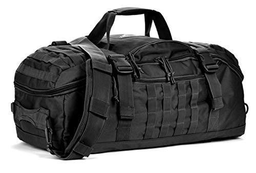 Minimalist Black Travel, Tactical, Duffle, Weekender, Overnight Bag, 80L