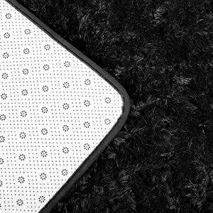 Minimalist Black Plush 3'x5' Indoor Rug