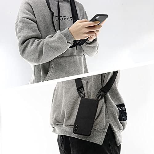 Minimalist Black iPhone 6-15 Crossbody Phone Case