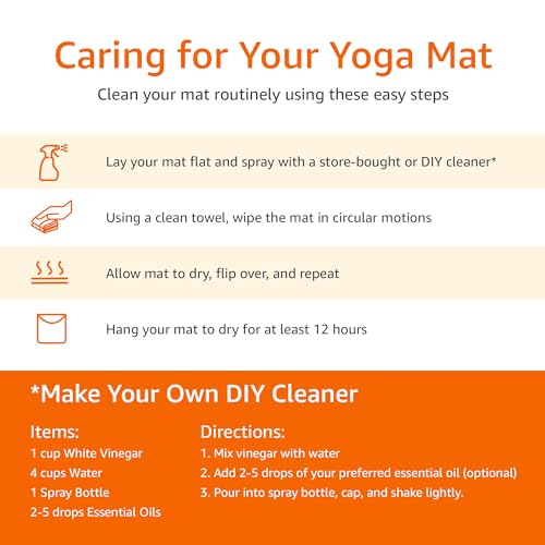 Minimalist Black Exercise Yoga, Gym, Floor Mat with Carrying Strap, Extra Thick, 74x24x.5 Inches