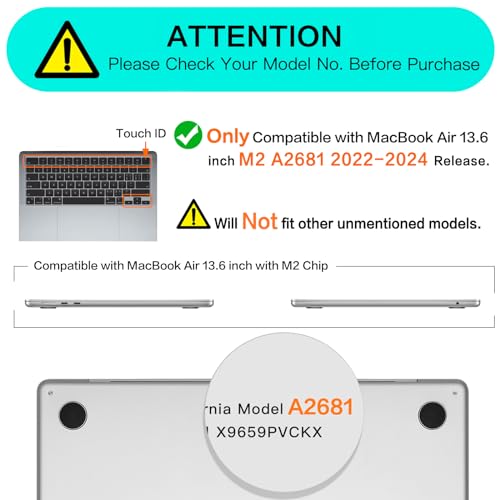 Minimalist Black MacBook Air 13.6 inch Case
