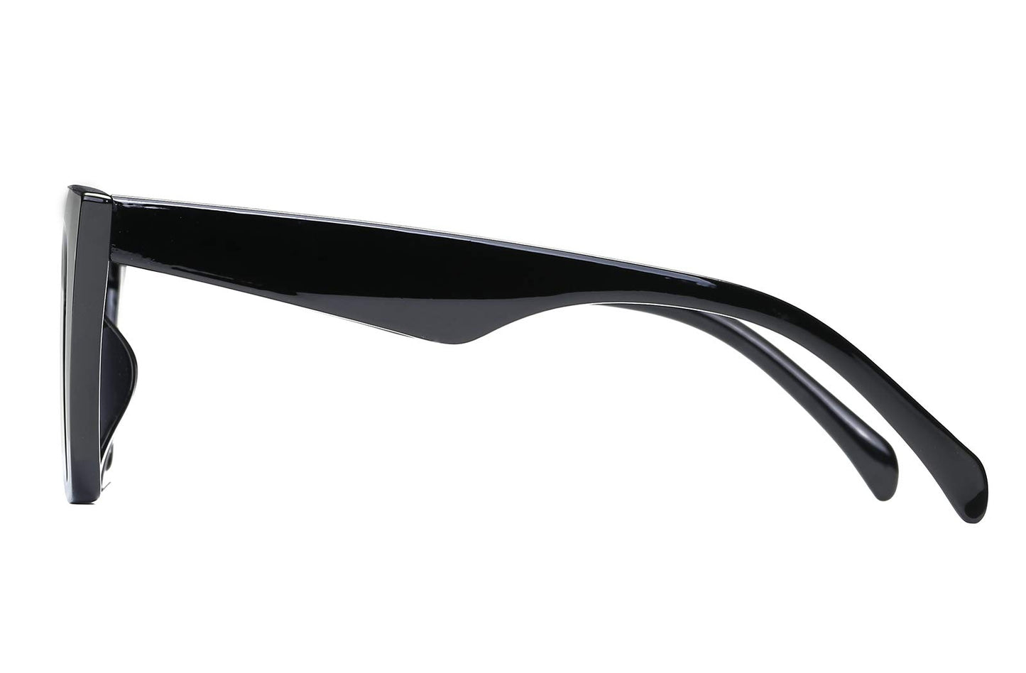 Minimalist Black Vintage Square Cat Eye Sunglasses
