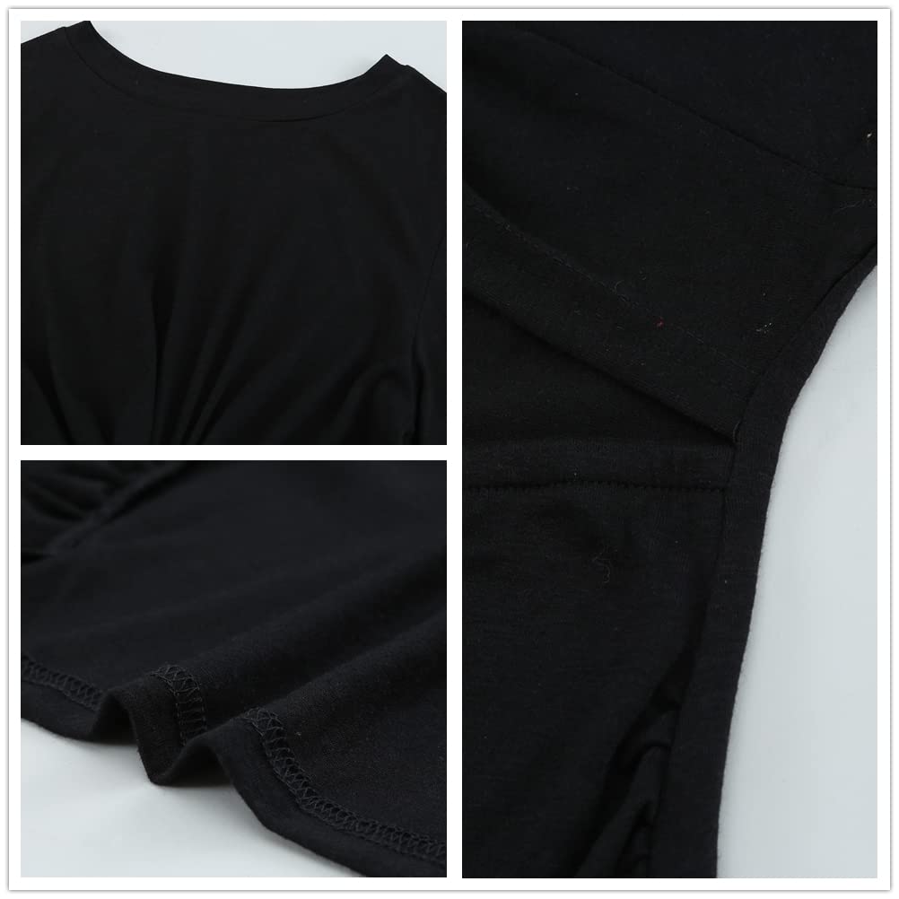 Minimalist Black Bodycon Twist Knot Cutout Mini Dress