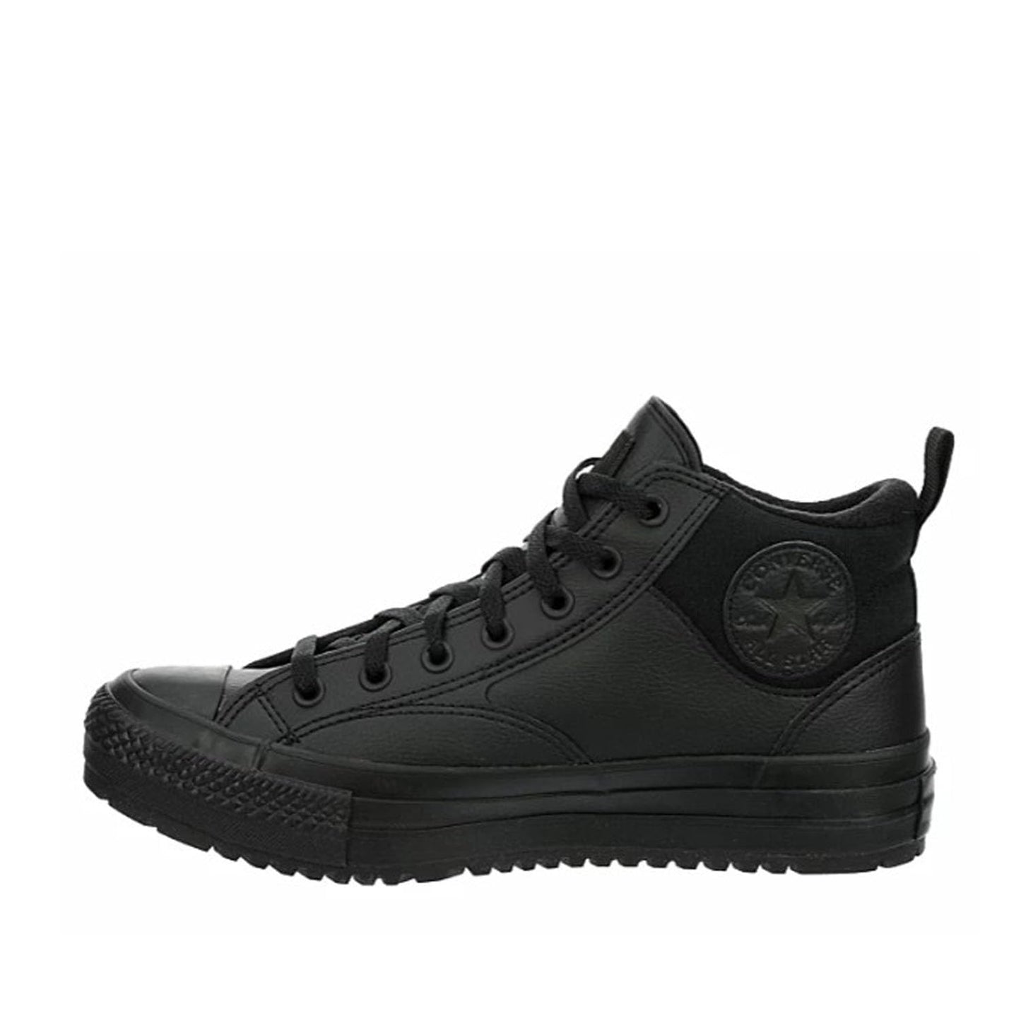 Minimalist Black Converse All Star Malden Street Mid High Leather Unisex Chuck Taylor