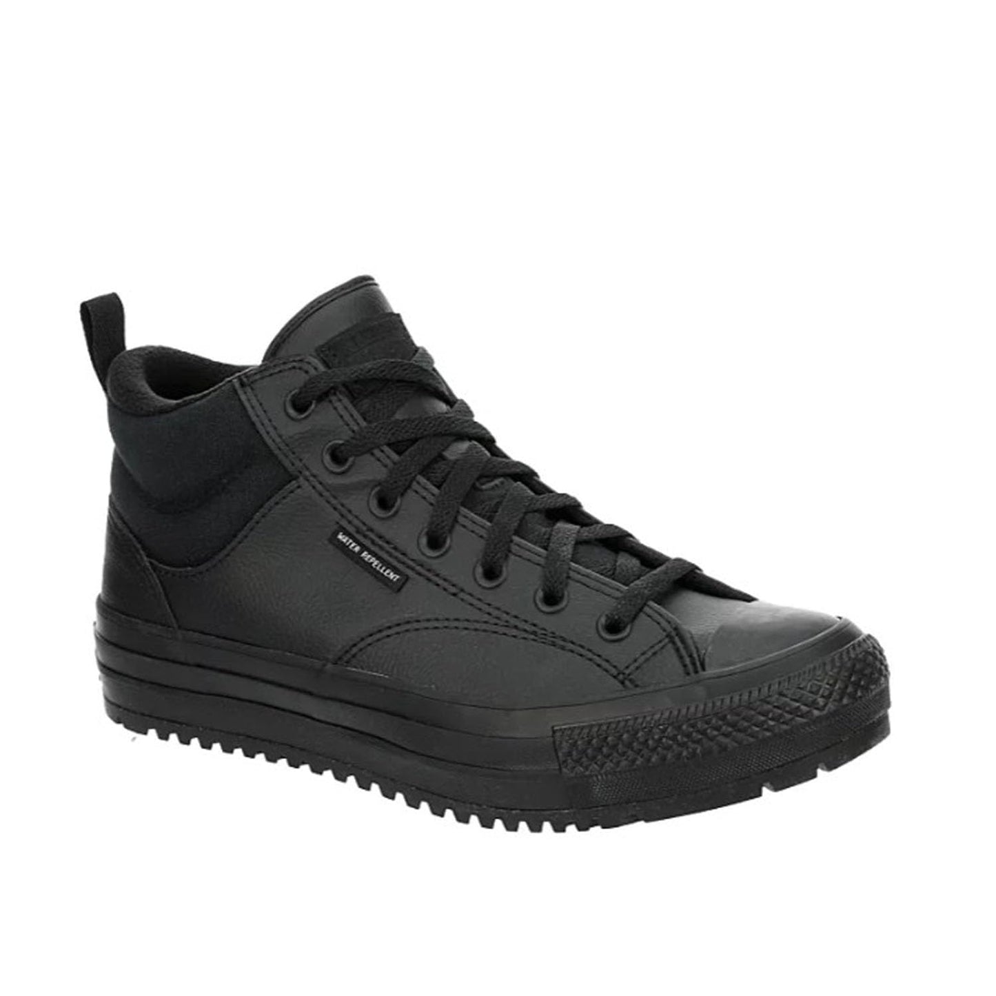 Minimalist Black Converse All Star Malden Street Mid High Leather Unisex Chuck Taylor