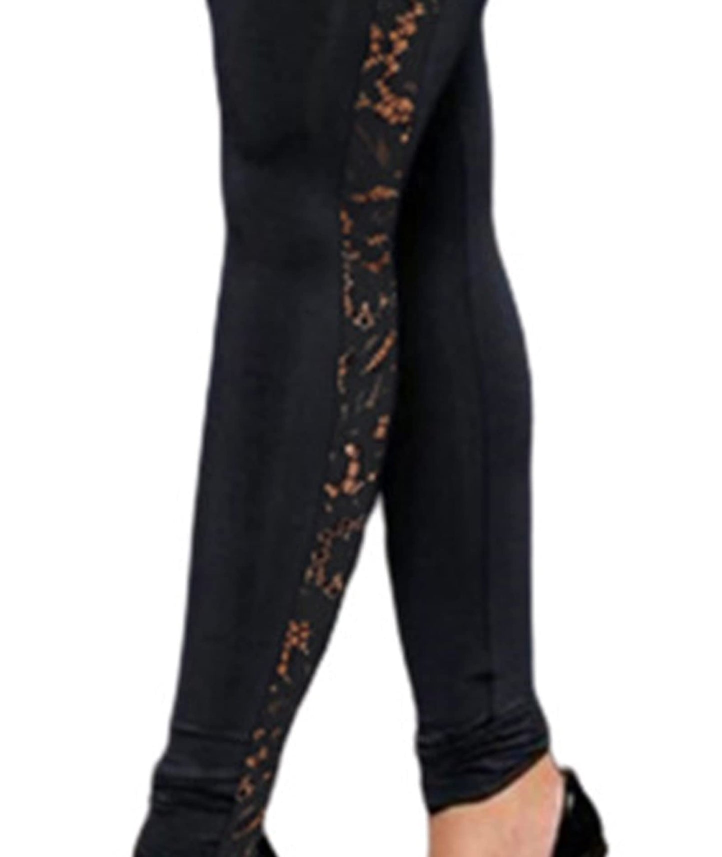 Minimalist Black High Waist Lace Legging