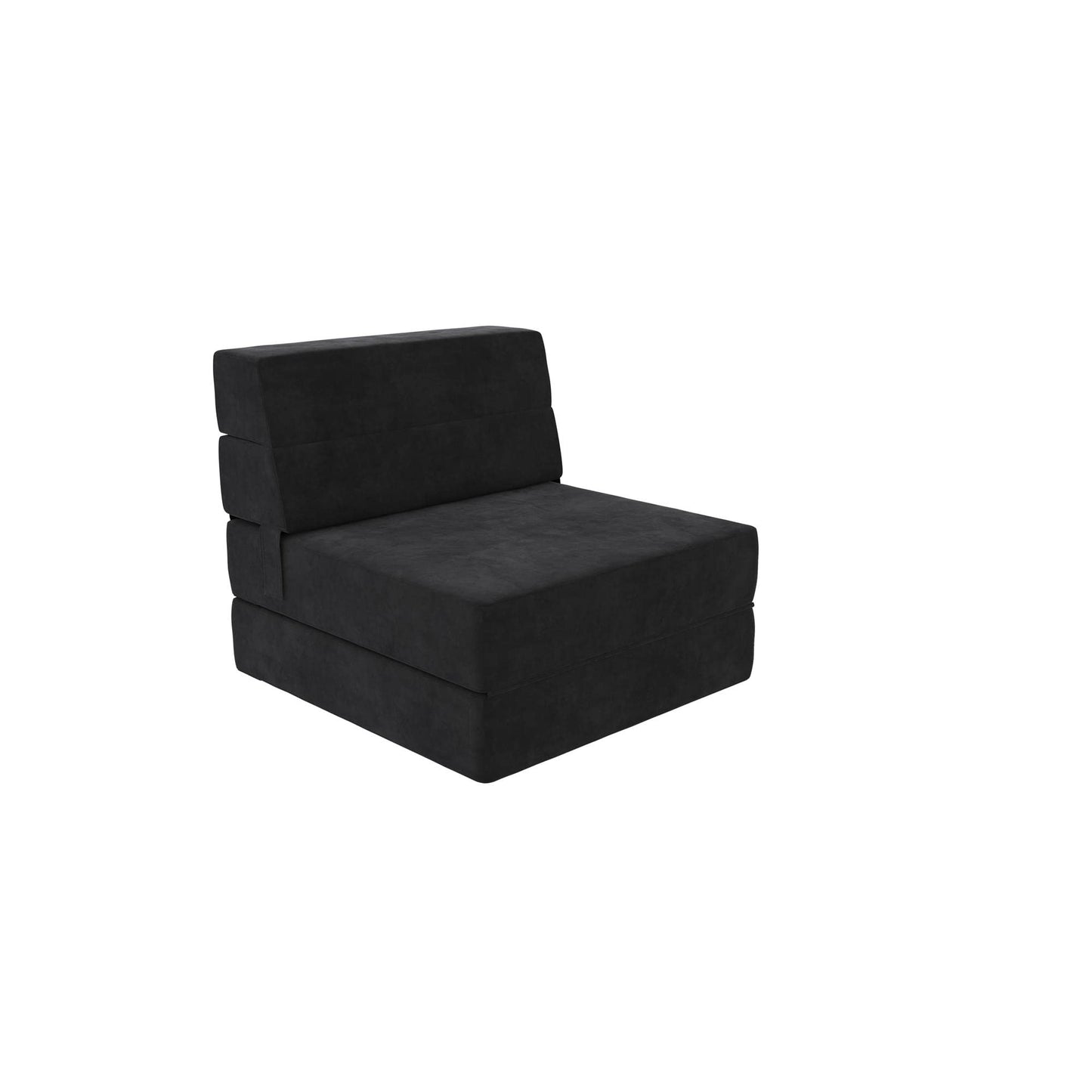 Minimliast Black NOVOGRATZ The Flower 5-in-1 Microfibre Modular Chair and Lounger Bed