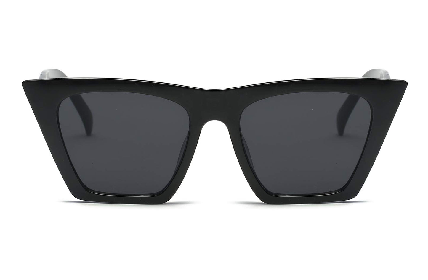 Minimalist Black Vintage Square Cat Eye Sunglasses