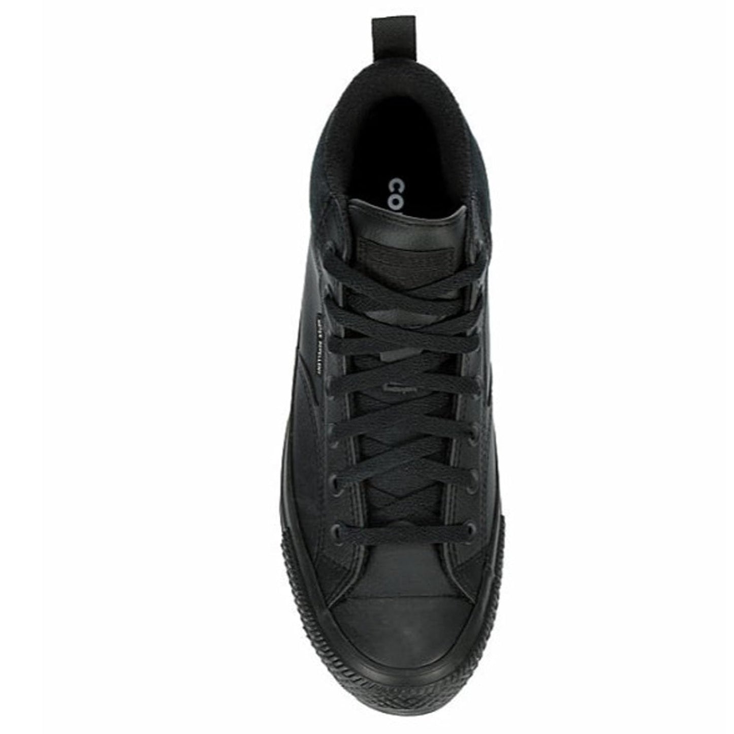 Minimalist Black Converse All Star Malden Street Mid High Leather Unisex Chuck Taylor