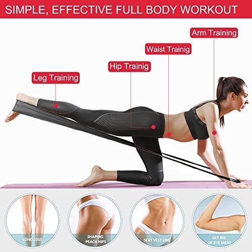 Minimalist Black Professional Exercise, Resistance Bands, Perfect for Strength Training, Physical Therapy