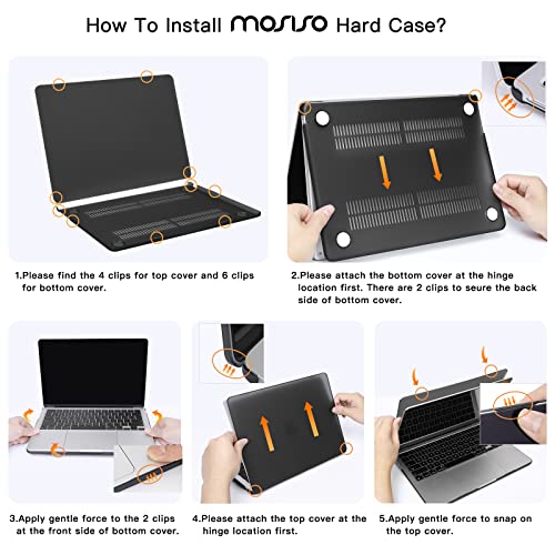 Minimalist Black MacBook Air 13.6 inch Case