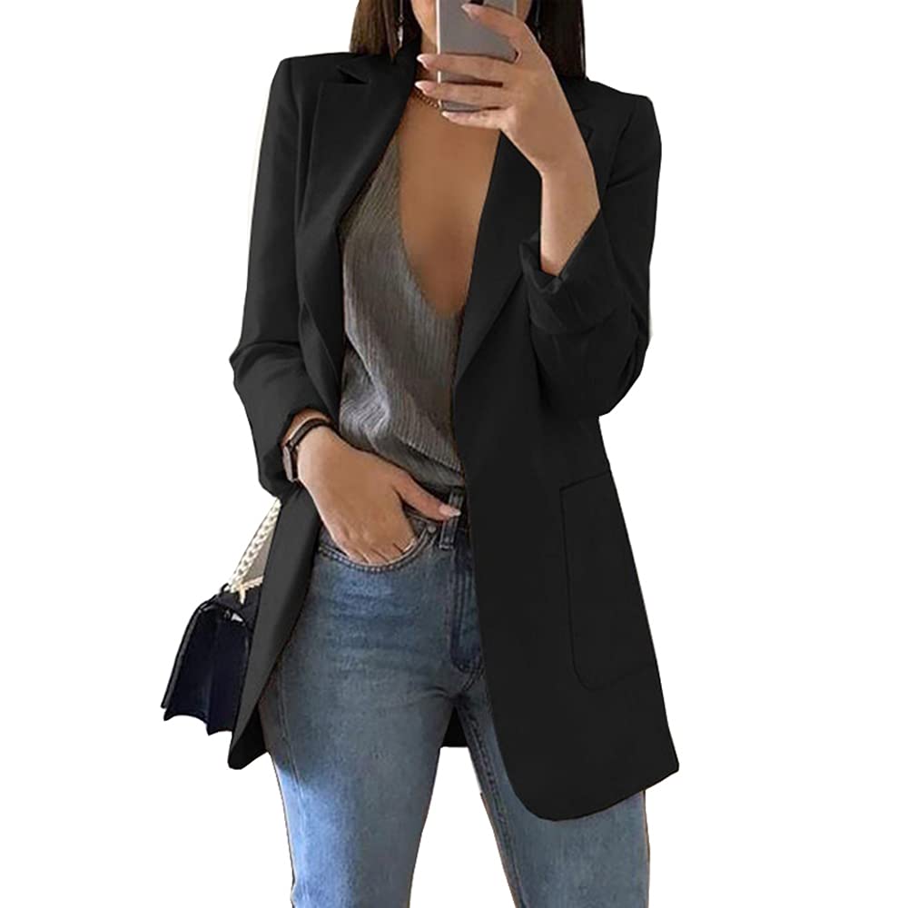 Minimalist Black Casual Blazer