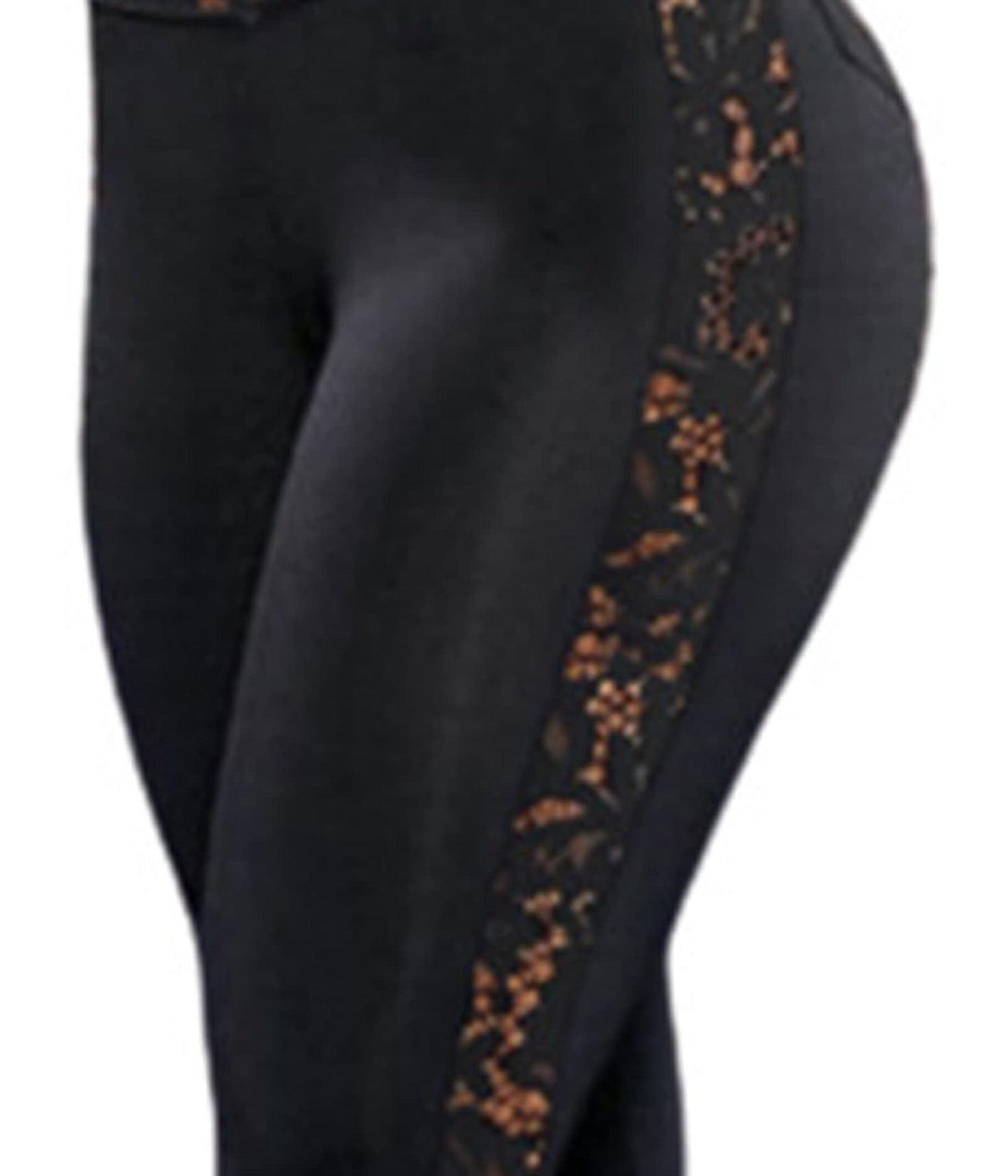 Minimalist Black High Waist Lace Legging