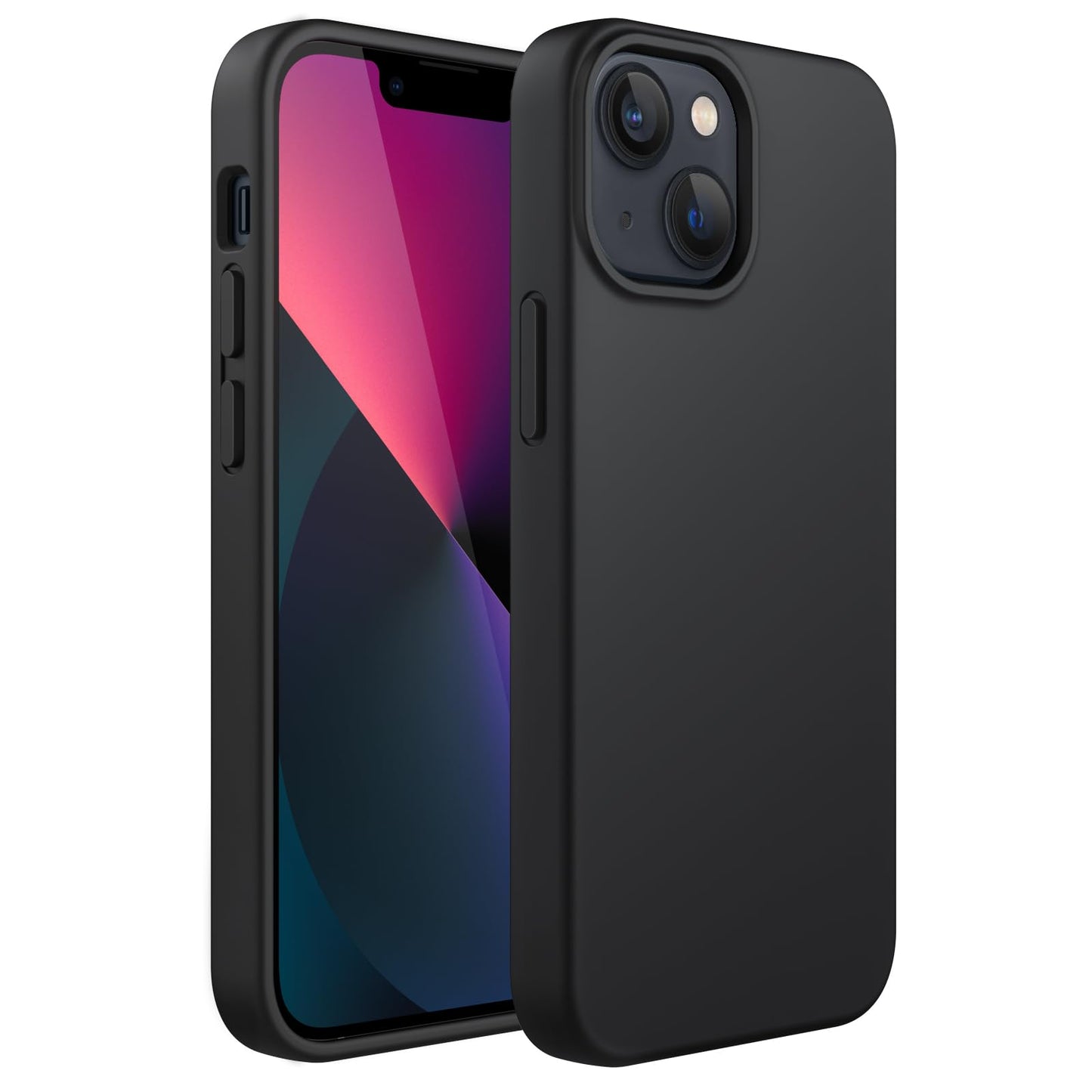 Minimalist Black JETech iPhone 13 6.1-Inch Silicone Case