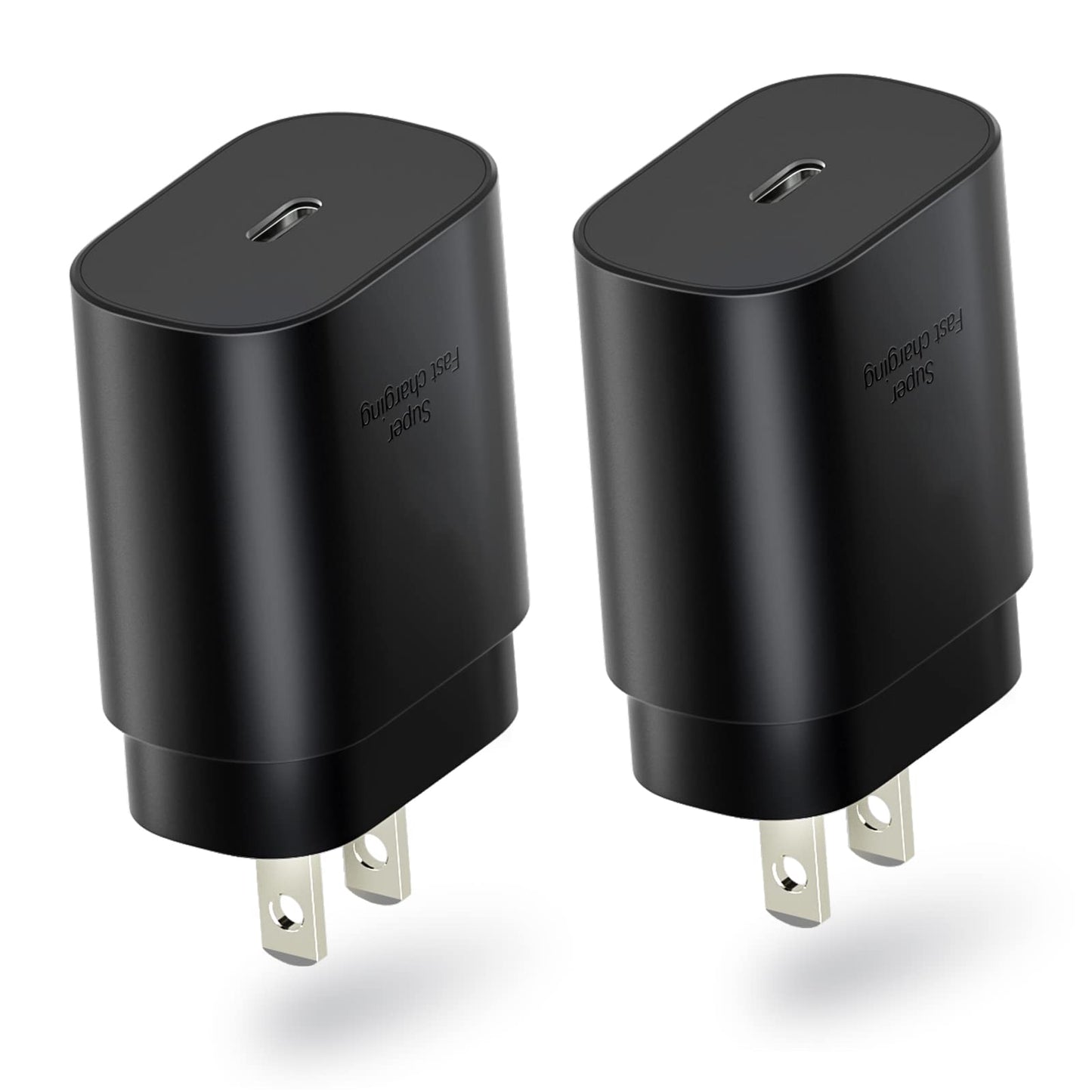 Minimalist Black USB C Fast Charging Block