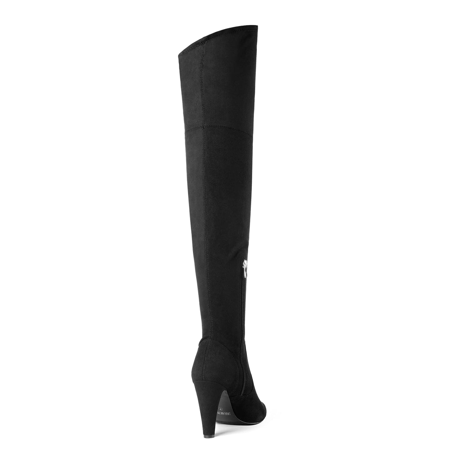 Minimalist Black Suede Over The Knee Women's Thigh High Pointed Toe Boots