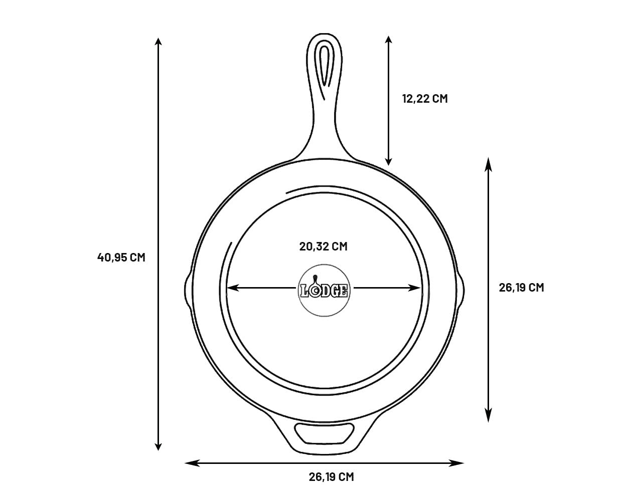 Minimalist Black 10.25" Pre-Seasoned Cast Iron Skillet Original Cookware