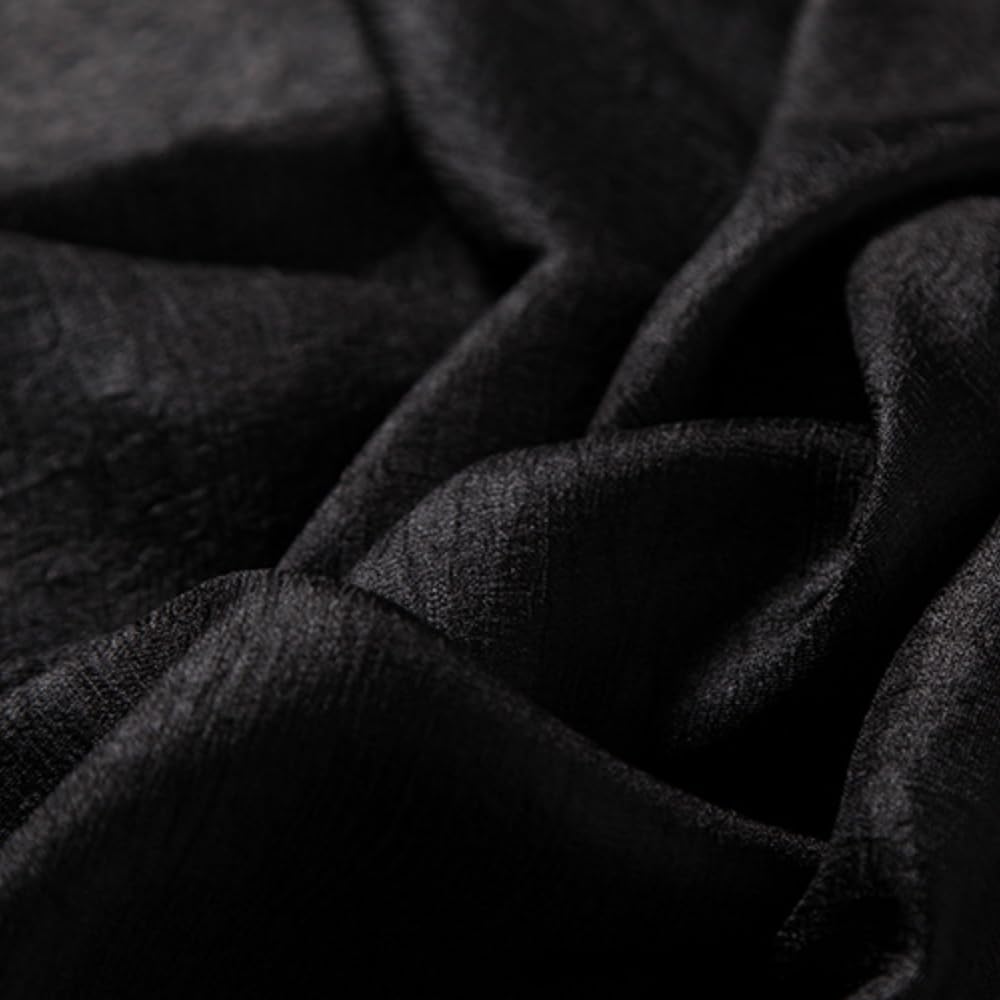 Minimalist Black Sheen Scarf Shawl Wrap