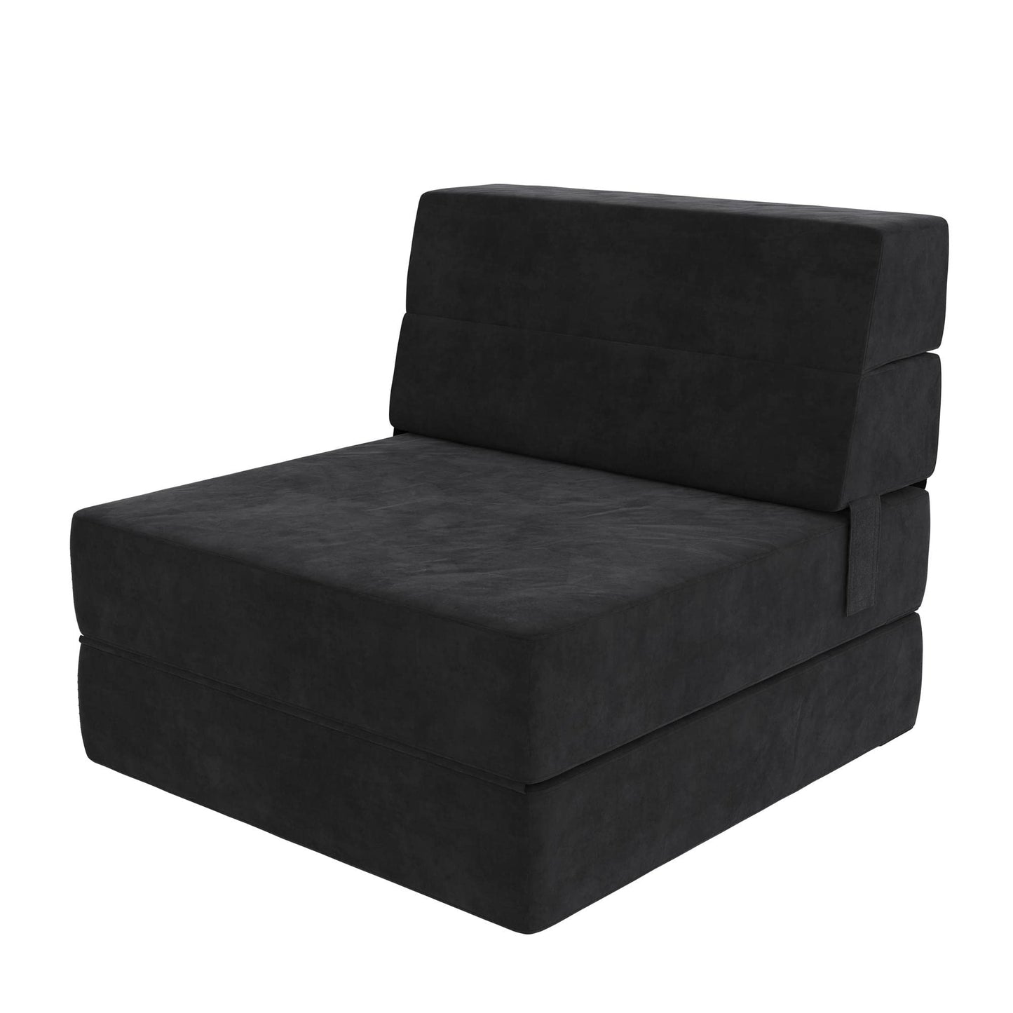 Minimliast Black NOVOGRATZ The Flower 5-in-1 Microfibre Modular Chair and Lounger Bed