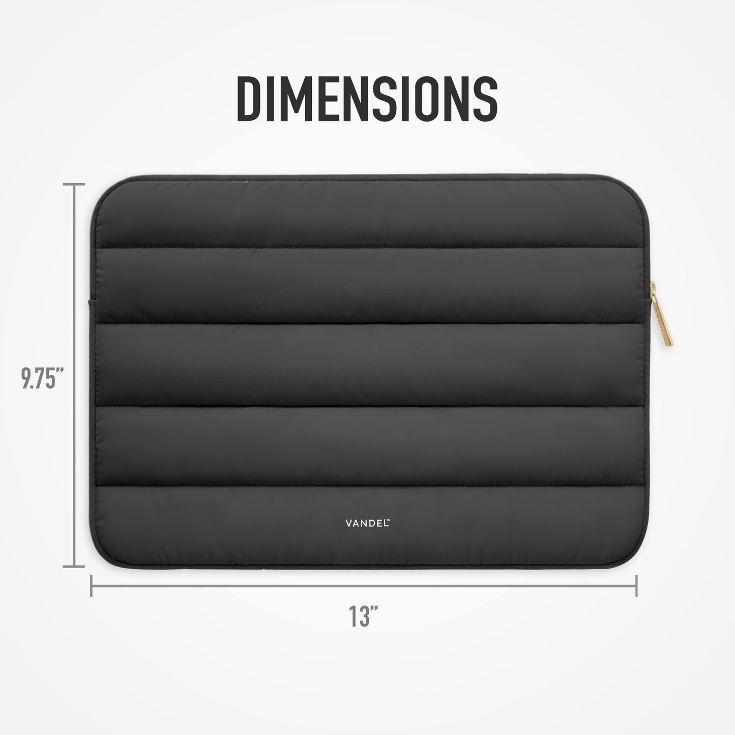 Minimalist Black Vandel 13-14" Laptop Sleeve