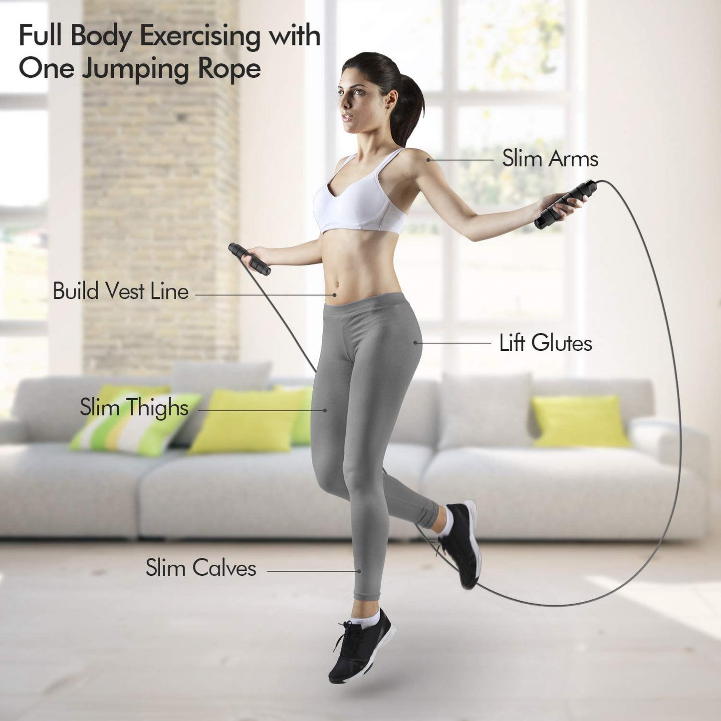 Minimalist Black Tangle-Free, Rapid Speed Jump Rope
