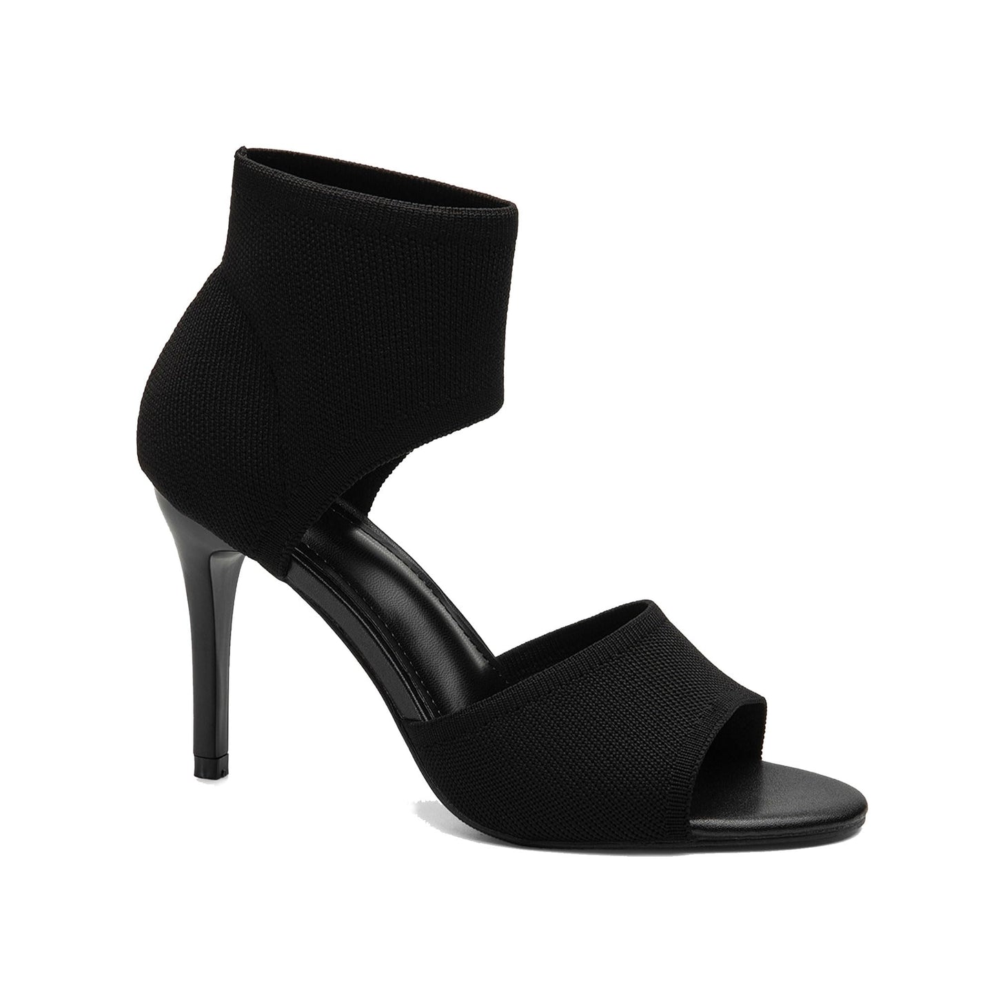 Minimalist Black Lightweight Peep Toe Stiletto