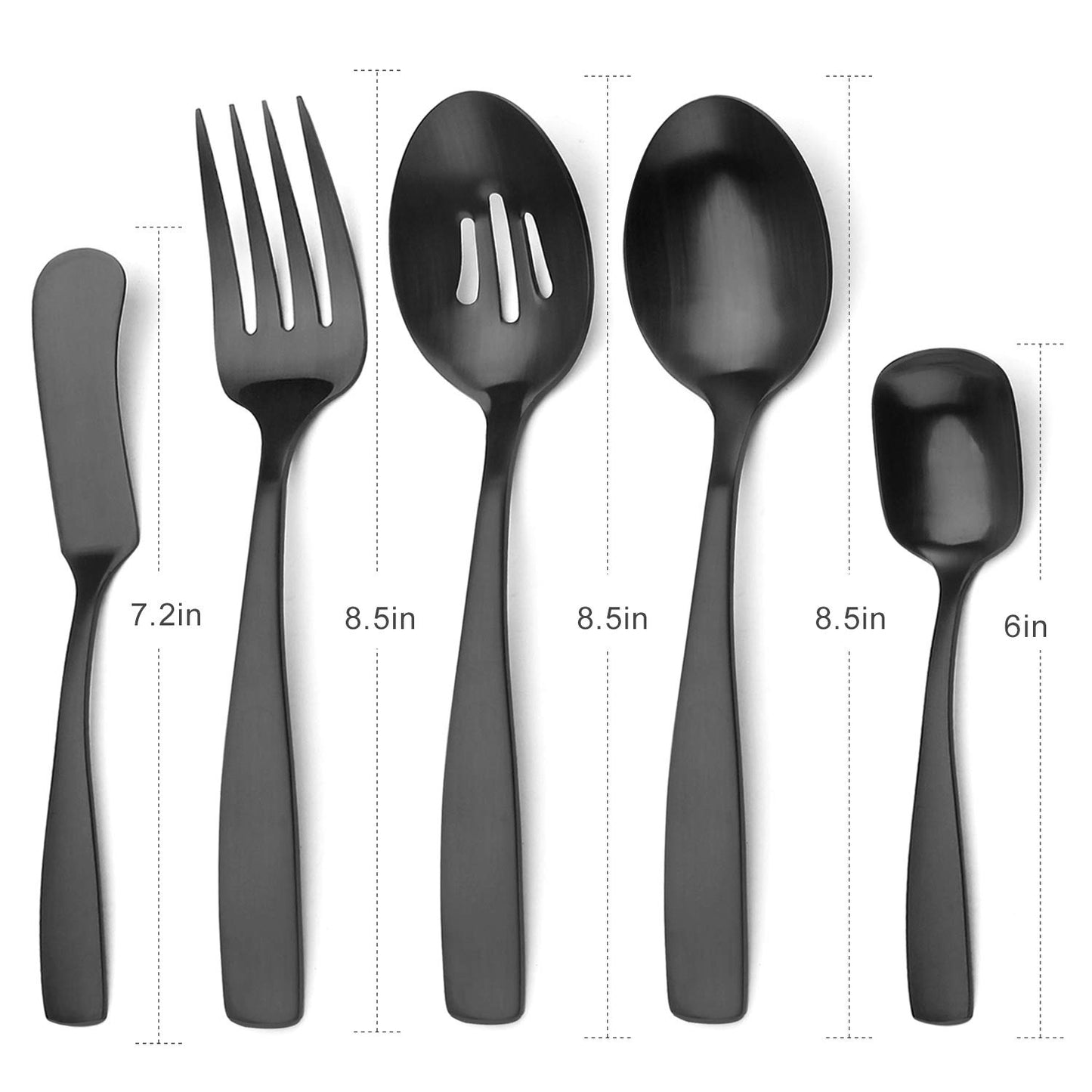 Minimalist Black 5-Piece Stainless Steel Serving Set