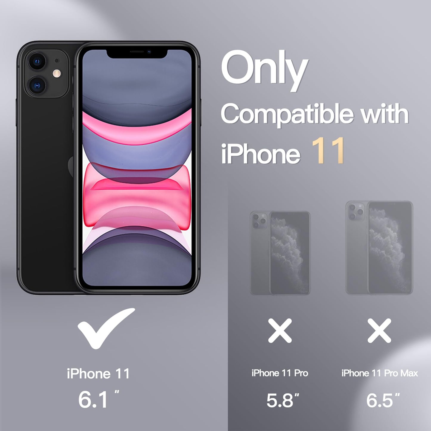 Minimalist Black JETech iPhone 11 6.1-Inch Silicone Case