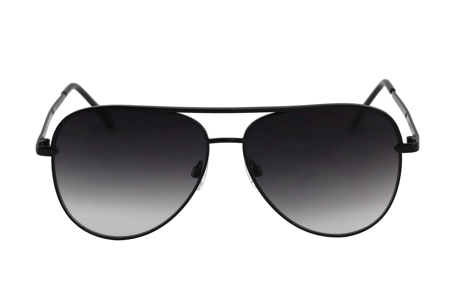 Minimalist Black Flat Lens Mirror Black Ombre Aviator Sunglasses
