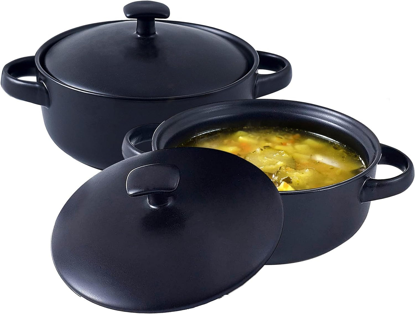 Minimalist Black BRUNTMOR 20 Oz Ceramic Crock Bowls