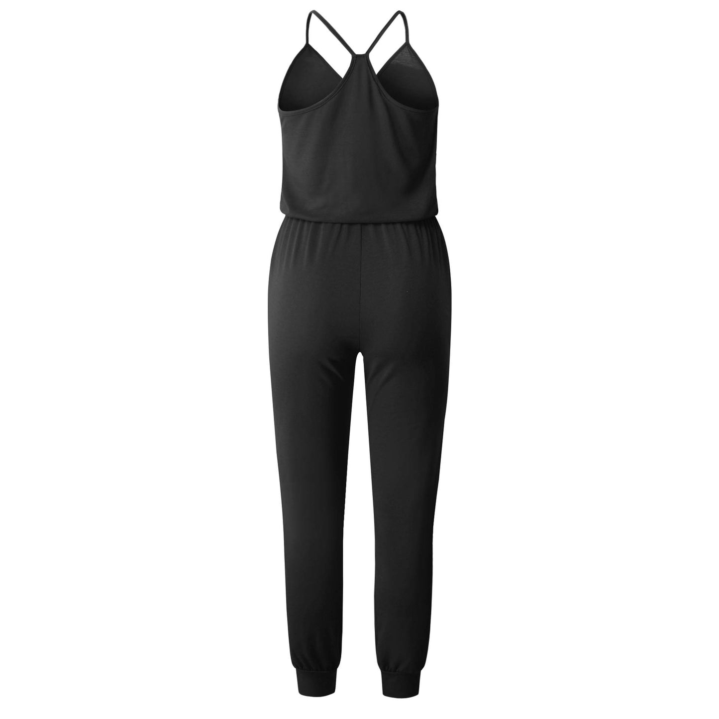Minimalist Black V Neck Romper