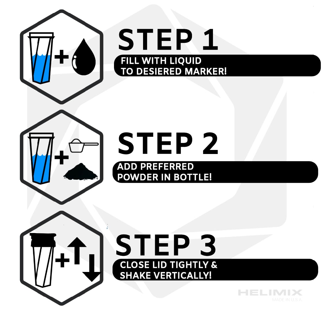 HELIMIX 2.0 Vortex Blender Shaker Bottle Holds upto 28oz | No Blending Ball or Whisk | USA Made | Portable Pre Workout Whey Protein Drink Shaker Cup | Mixes Cocktails Smoothies Shakes | Top Rack Safe
