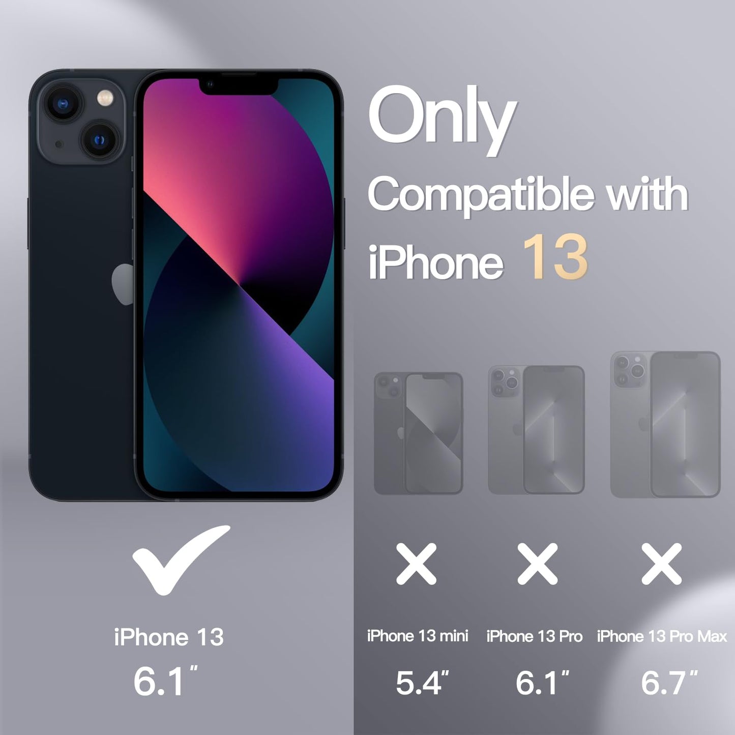 Minimalist Black JETech iPhone 13 6.1-Inch Silicone Case