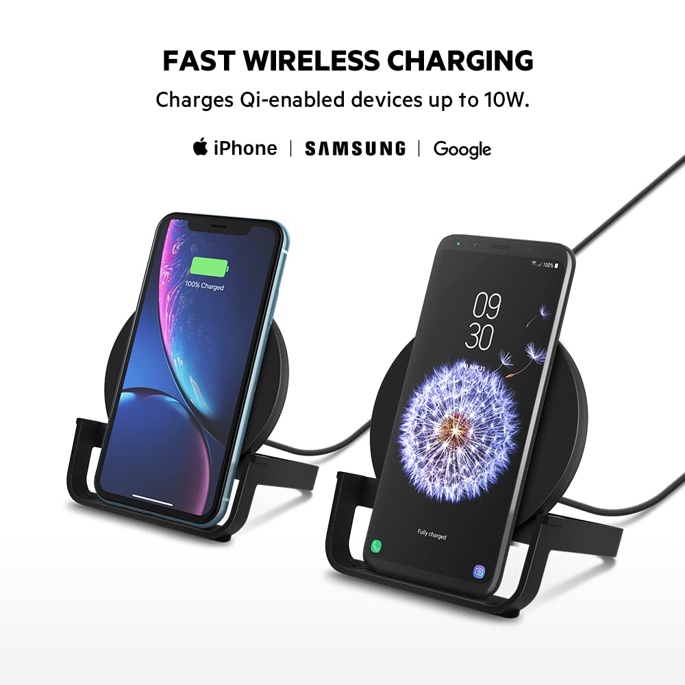 Minimalist Black Belkin BoostCharge 10W Fast Wireless Charging Stand