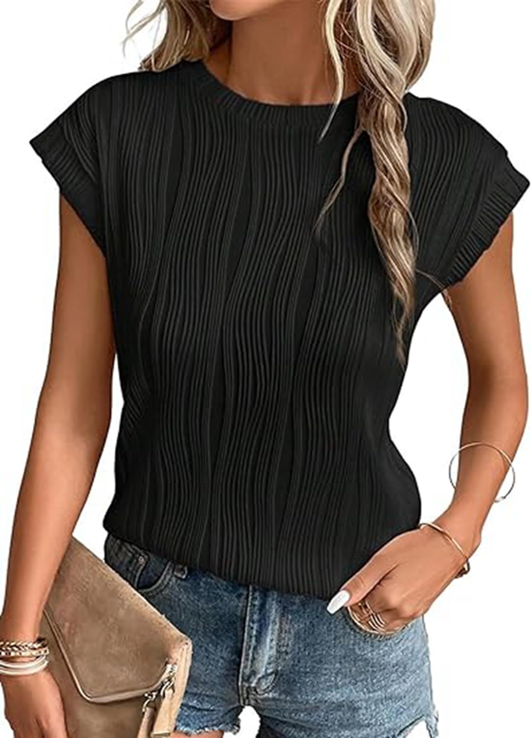 Minimalist Black Knitted Top