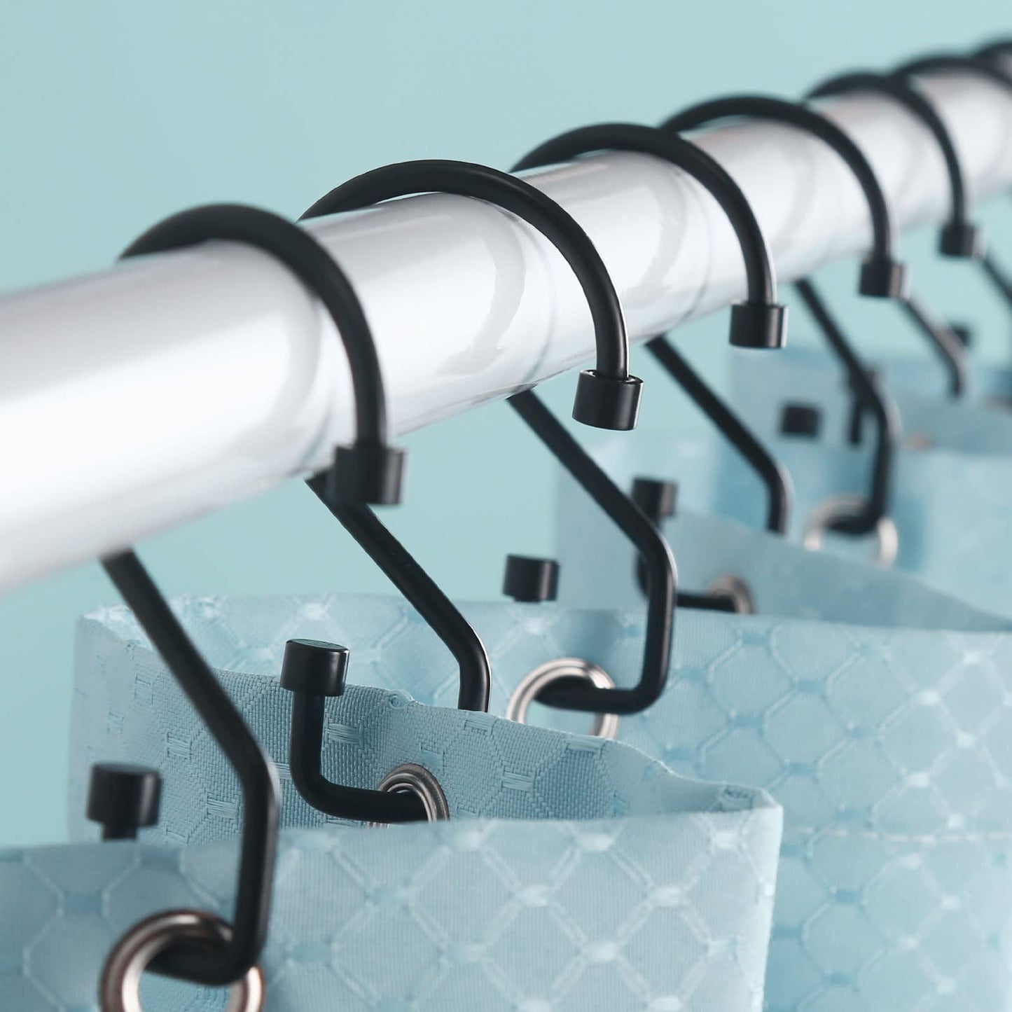 Minimalist Black 12-Piece Multi-Functional S-Shaped Hooks, Rustproof Coating, Durable Wire Design