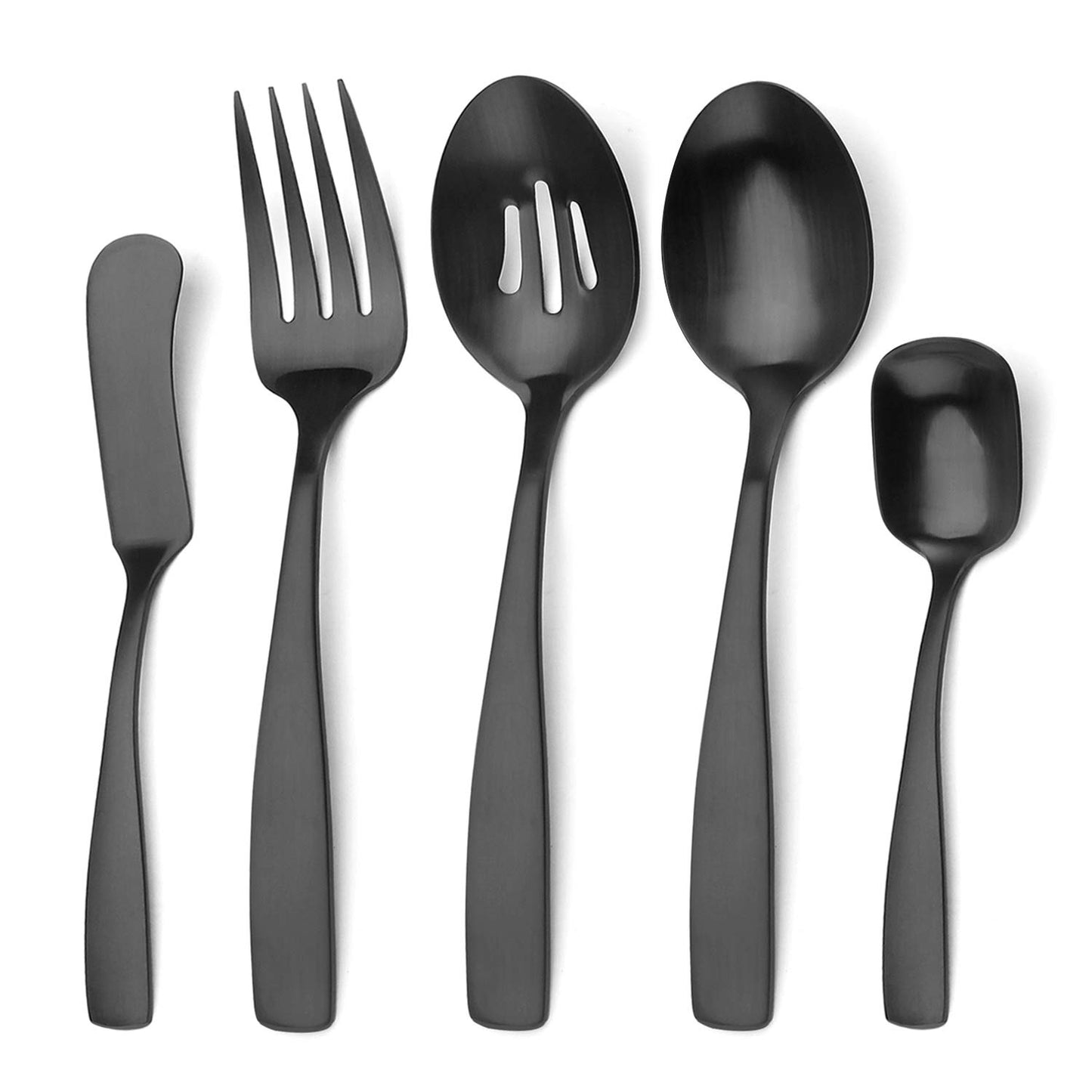 Minimalist Black 5-Piece Stainless Steel Serving Set