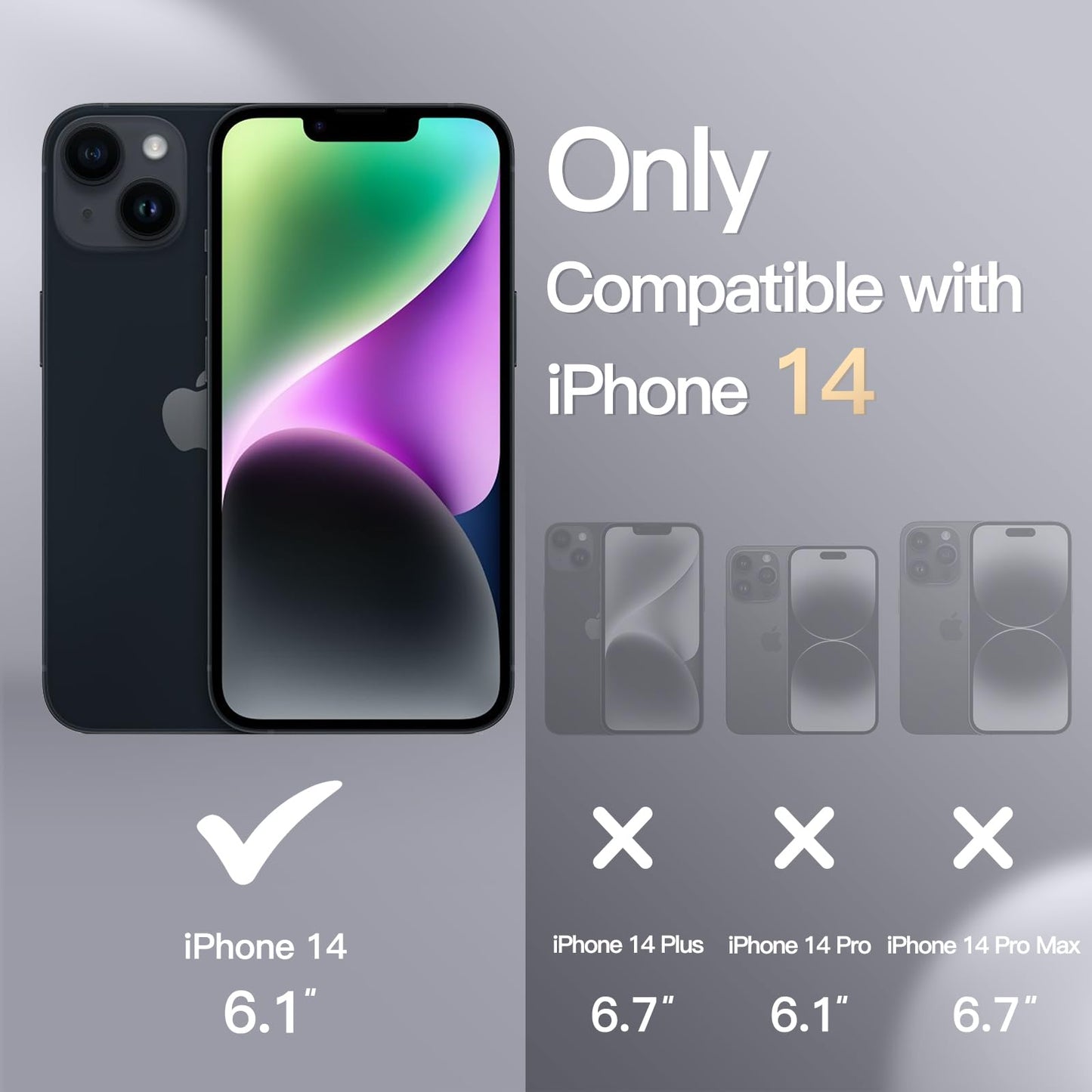 Minimalist Black JETech iPhone 14 6.1-Inch Silicone Case