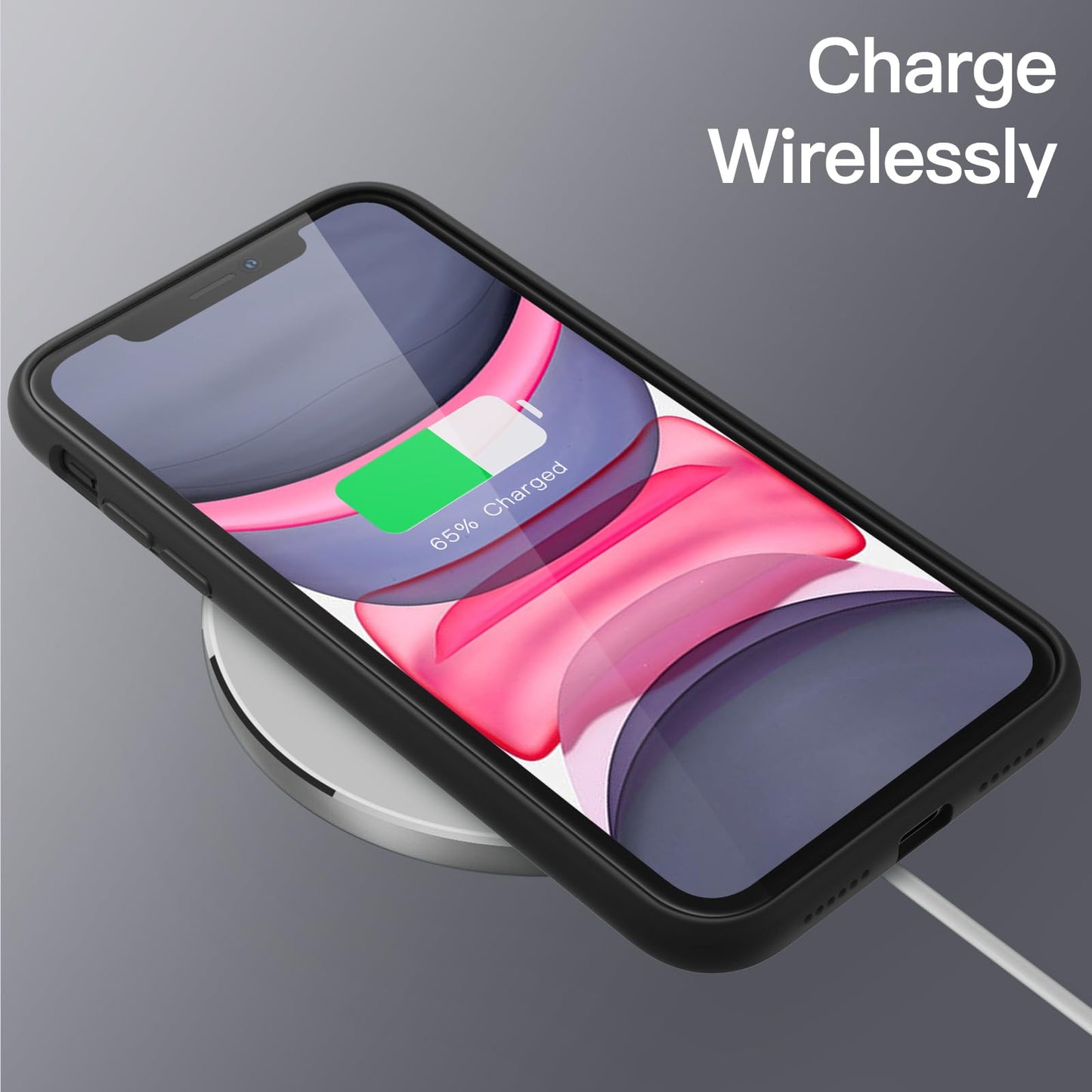 Minimalist Black JETech iPhone 11 6.1-Inch Silicone Case