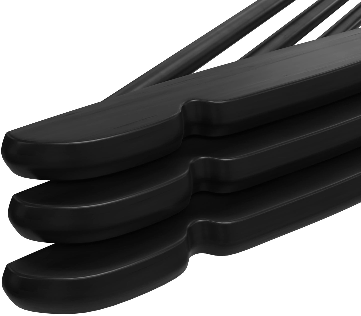Minimalist Black Utopia Home Non-Slip Premium Wooden Hangers, Pack of 20