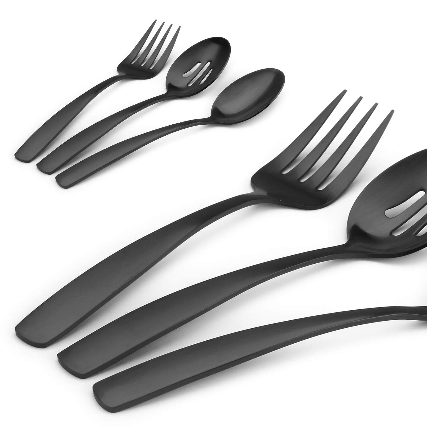 Minimalist Black 5-Piece Stainless Steel Serving Set