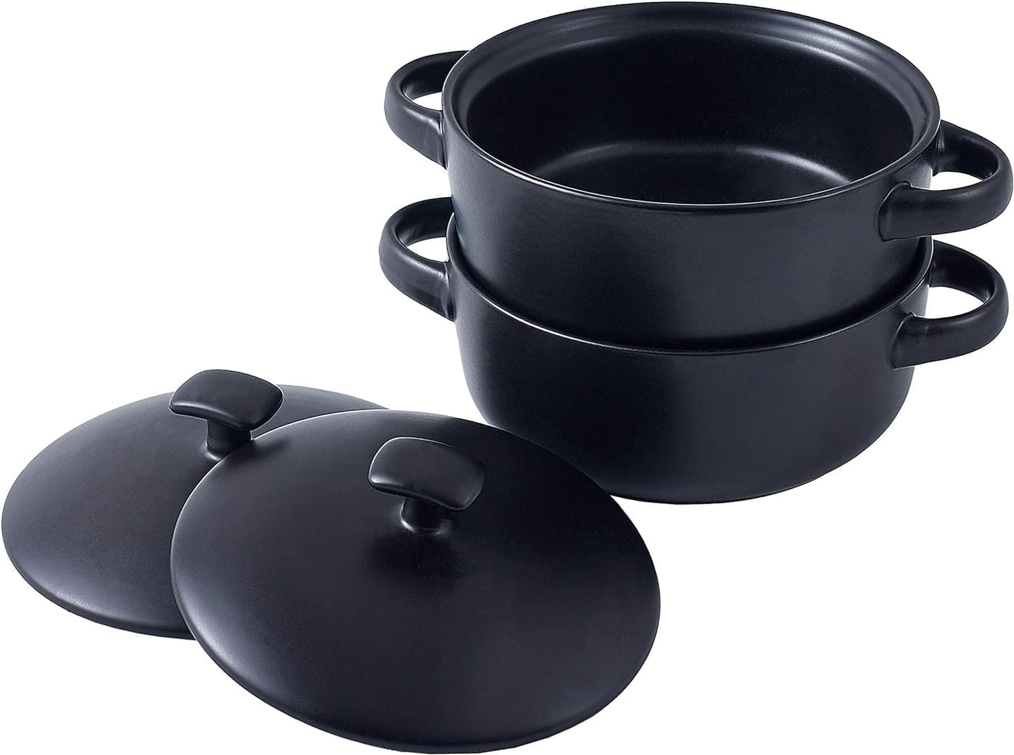 Minimalist Black BRUNTMOR 20 Oz Ceramic Crock Bowls