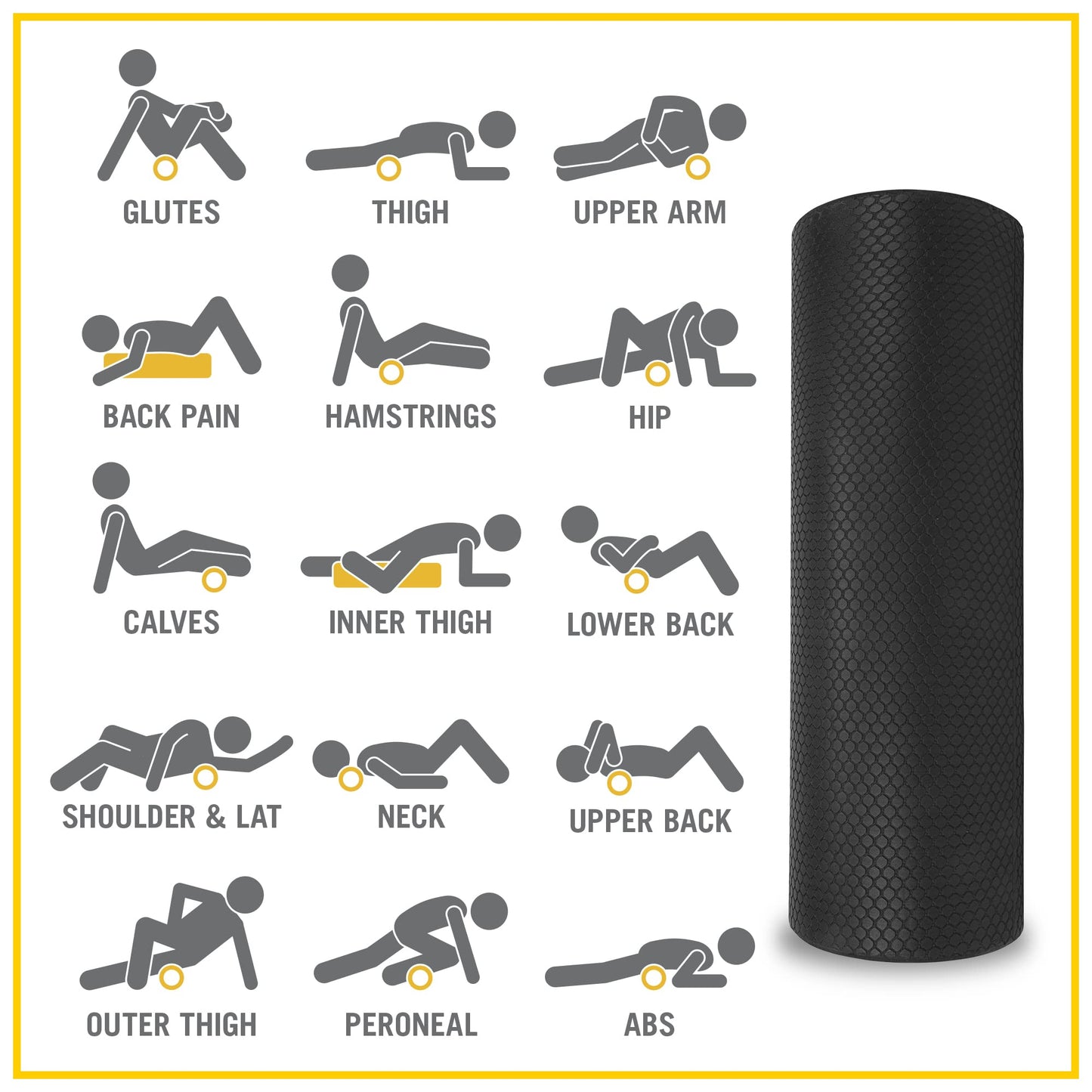 Minimalist Black Everlast FIT 18-Inch Premium Rx EVA Exercise Foam Roller