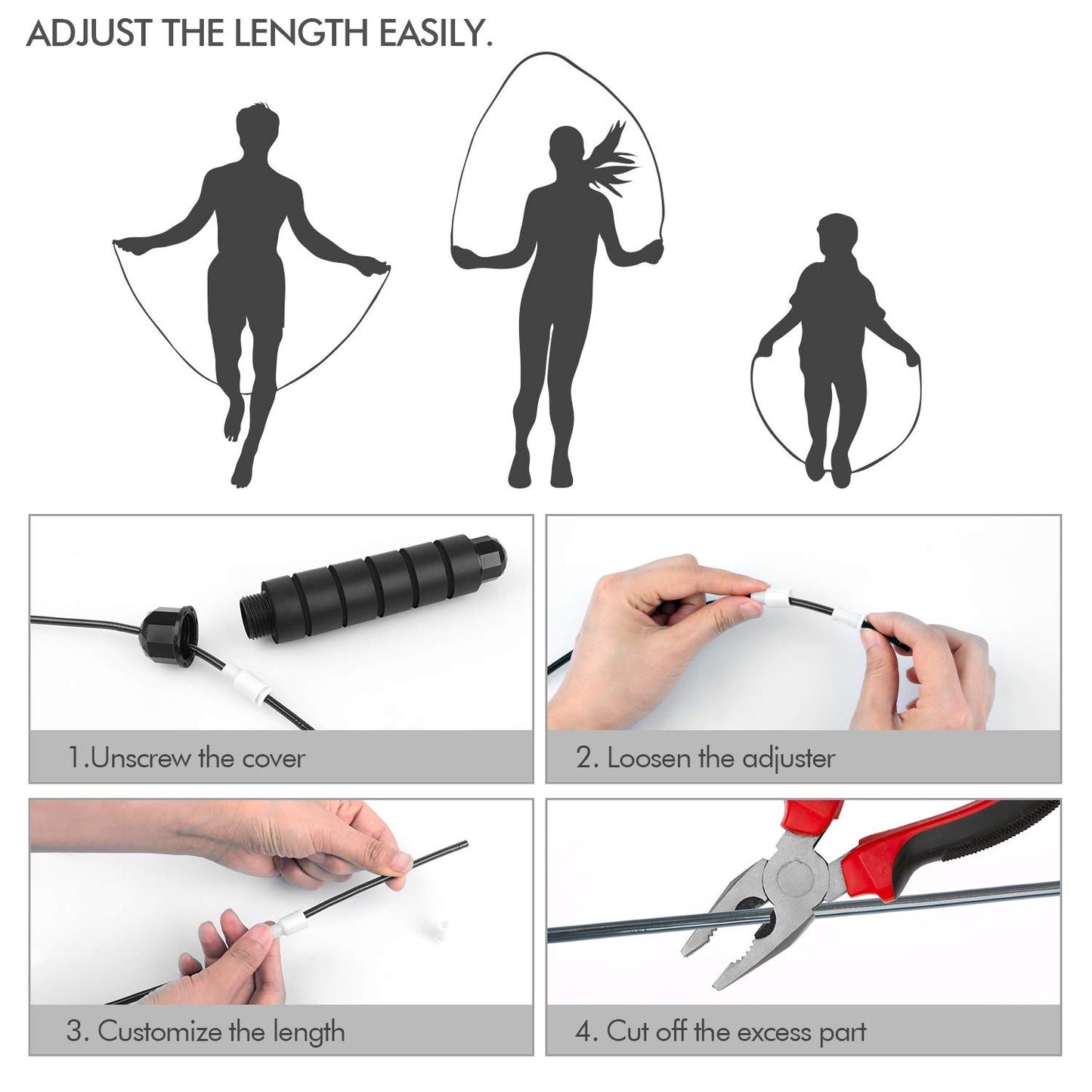 Minimalist Black Tangle-Free, Rapid Speed Jump Rope