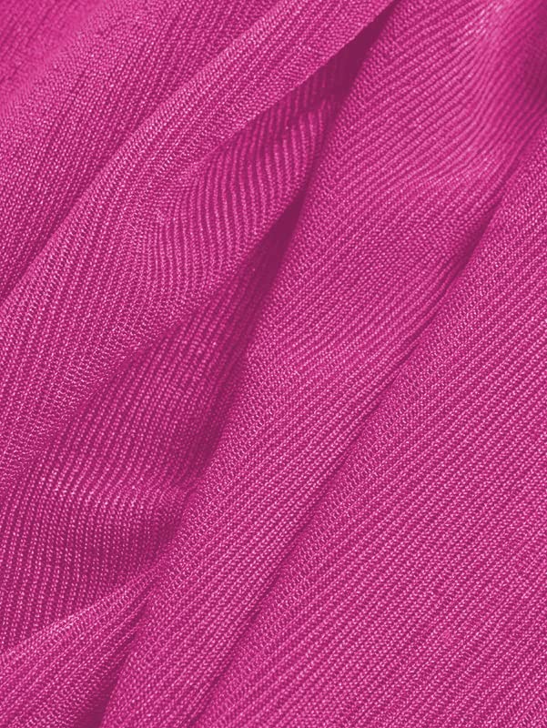 Minimalist Hot Pink Elastic Waist Bodycon Women's Maxi Skirt